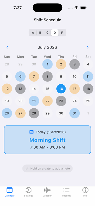 X Shifts Screenshot 1 of 5