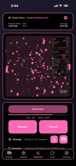 Captura de pantalla de Fluxnet en iPhone 2
