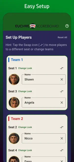 Euchre Scoreboard screenshot 2
