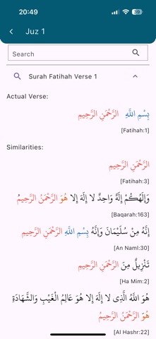 Mutashabihatul Quran iPhone screenshot