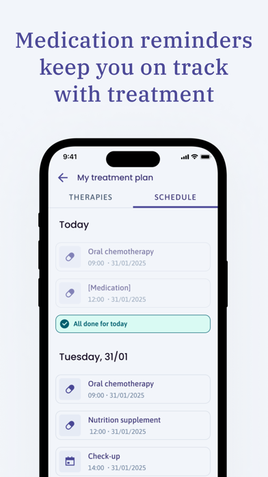 Mika: Cancer Therapy Assistant iPhone screenshot 9 - Medical app