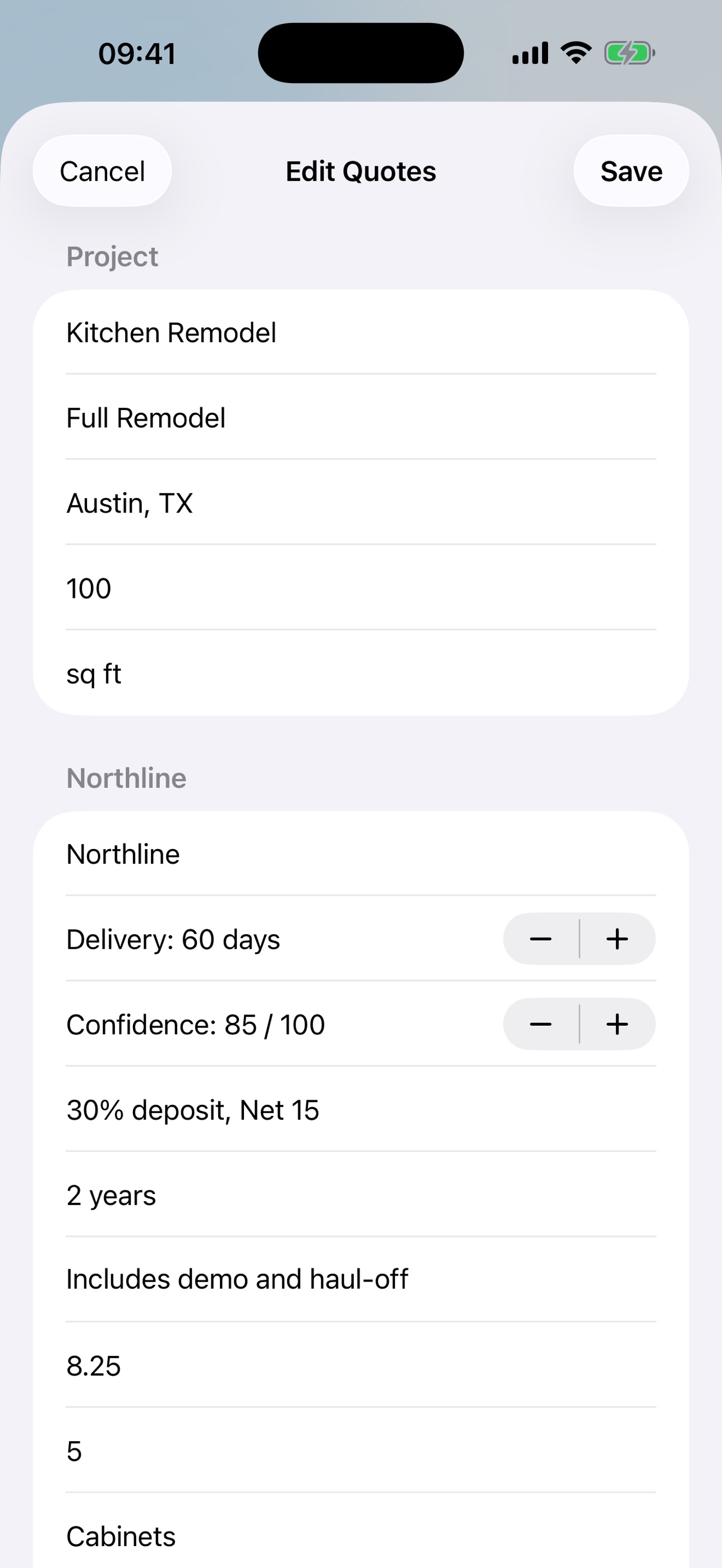 Screenshot 2 of QuoteWise Studio