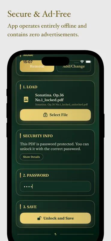 PDF Password screenshot 3 of 3