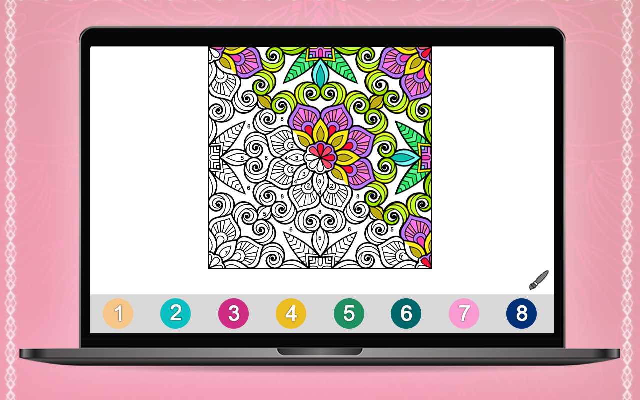 Mandala Color by Number Book