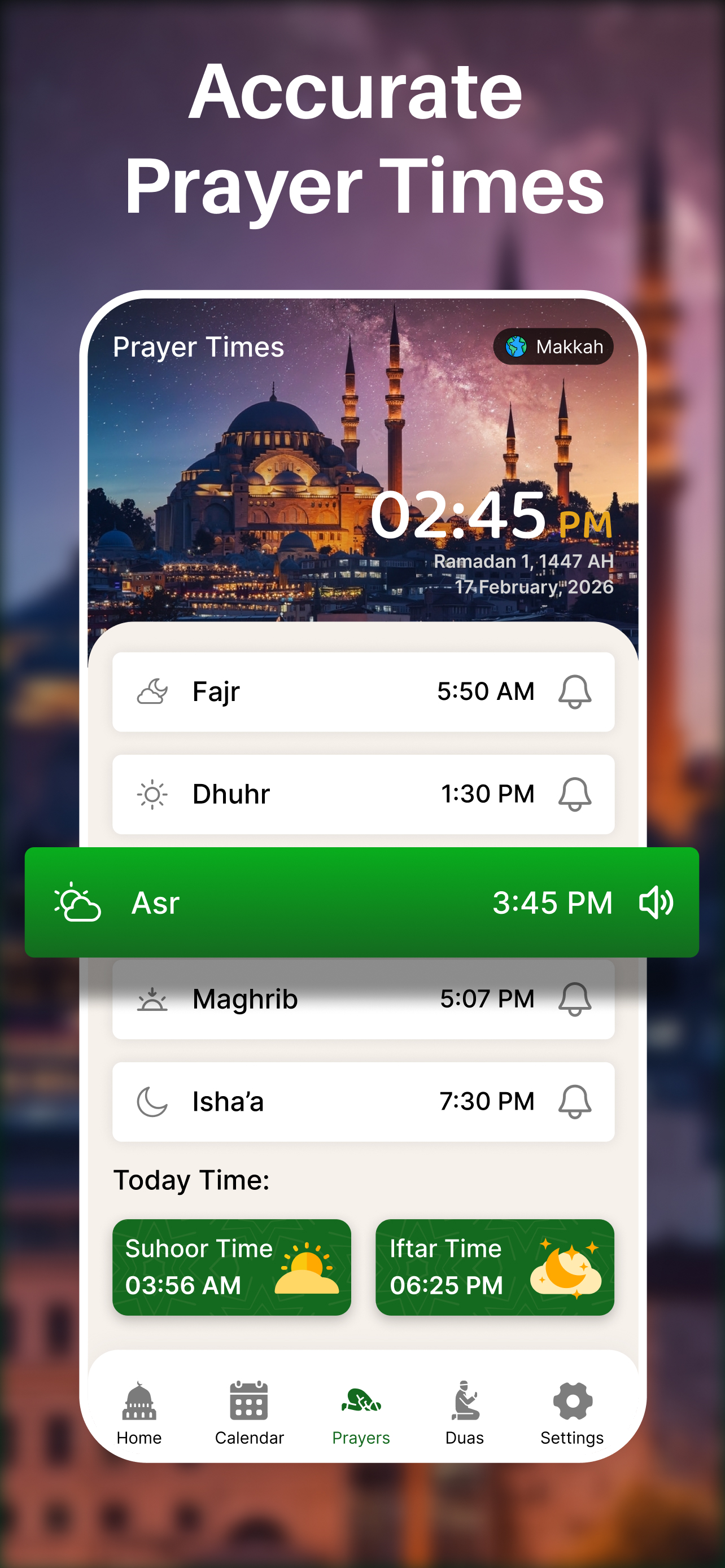 Ramadan Calendar 2026 Times