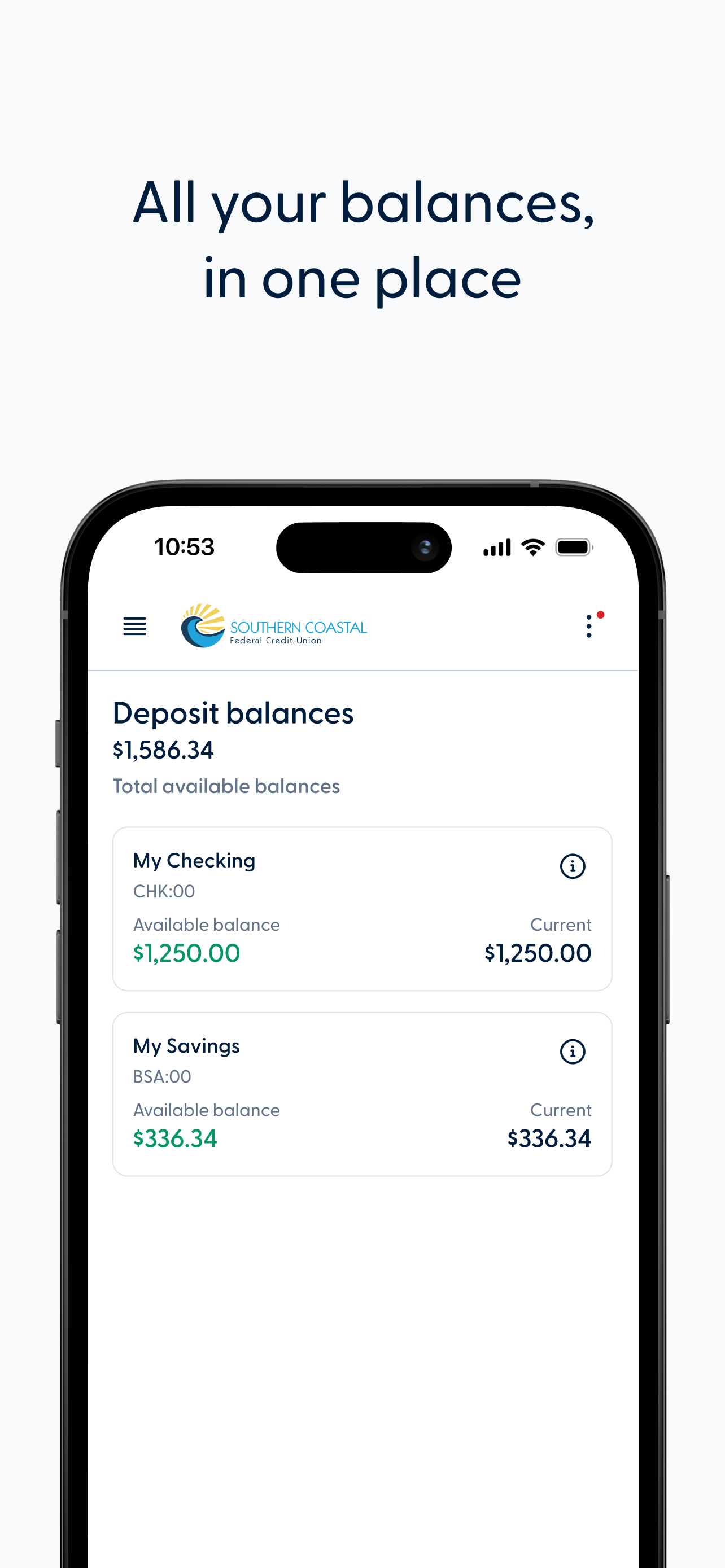 Southern Coastal FCU Mobile screenshot 2
