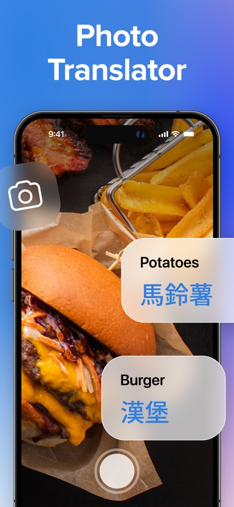 Talk & Translate AI Translator - This tool instantly translates text from images, displaying overlaid translated text directly onto the visual content, such as a meal menu.