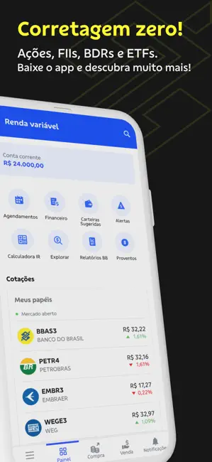 Investimentos BB Taxa Zero iPhone screenshot 1
