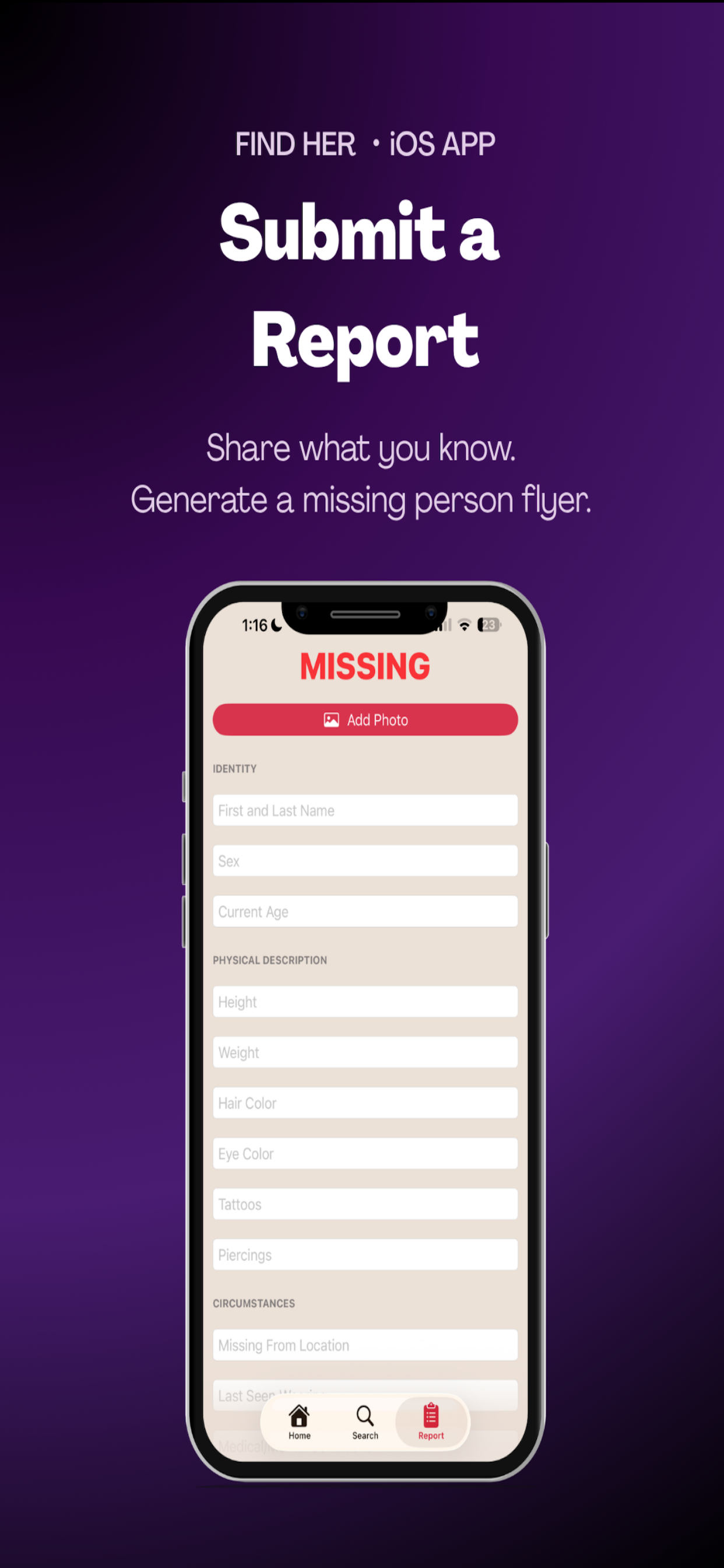 Find Her App screenshot 3