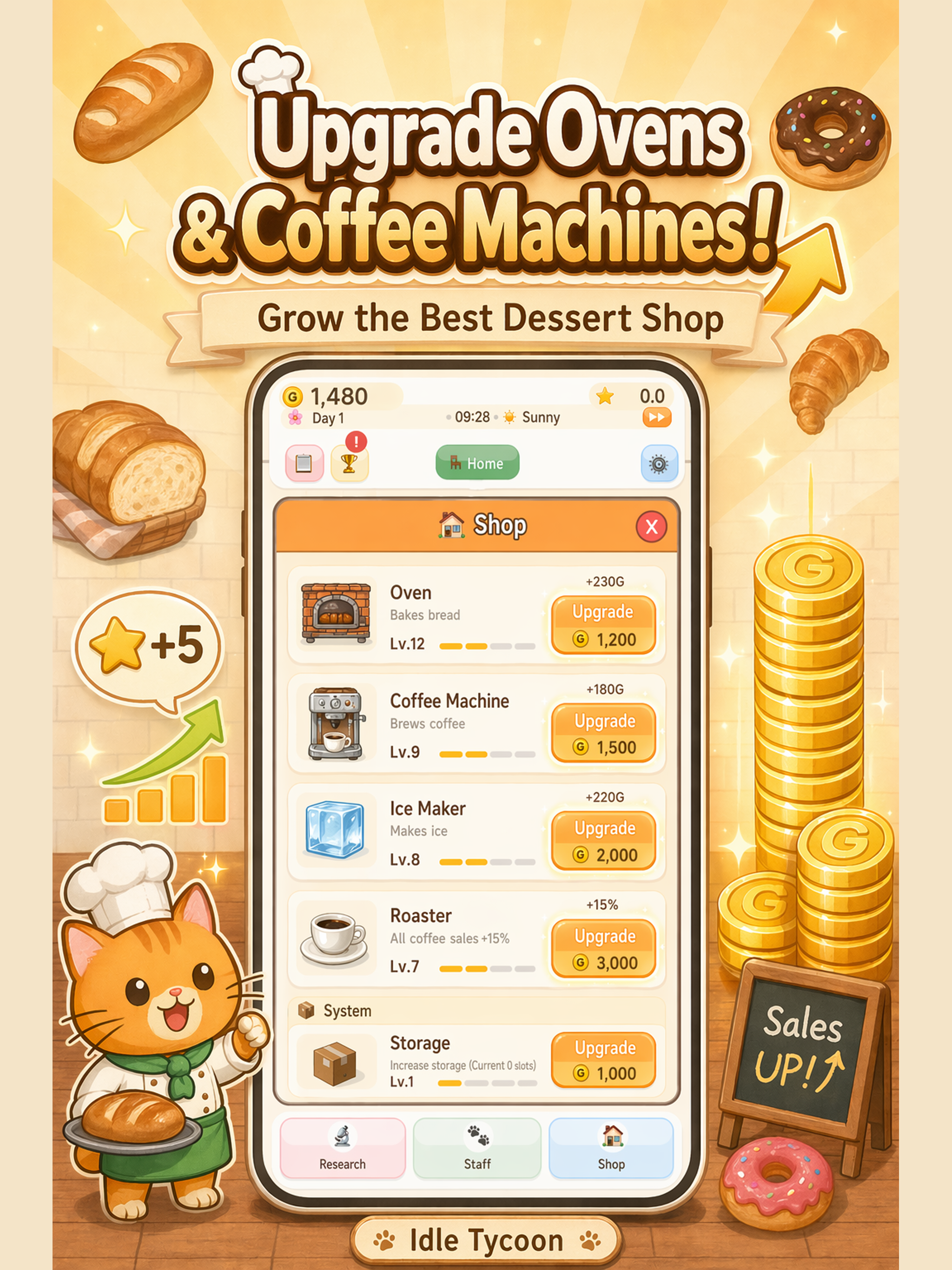 Cat Bakery Tycoon: Idle Cafe screenshot 8