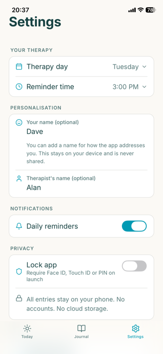 Therapy Tracker: Session Prep Screenshot 3 of 4