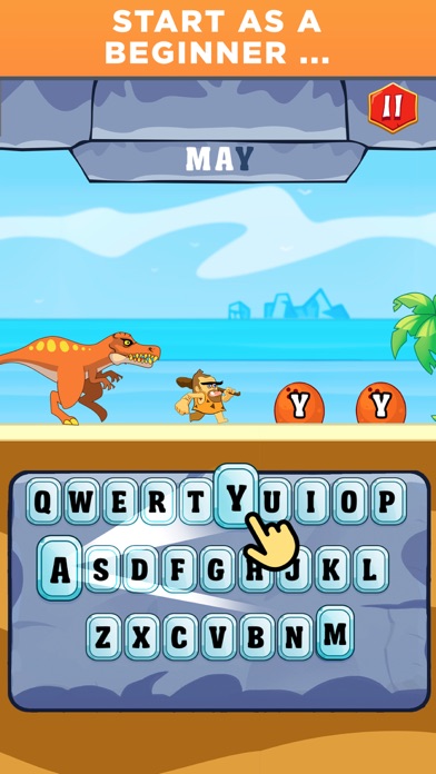Typing Practice - Dino Hunting Screenshot
