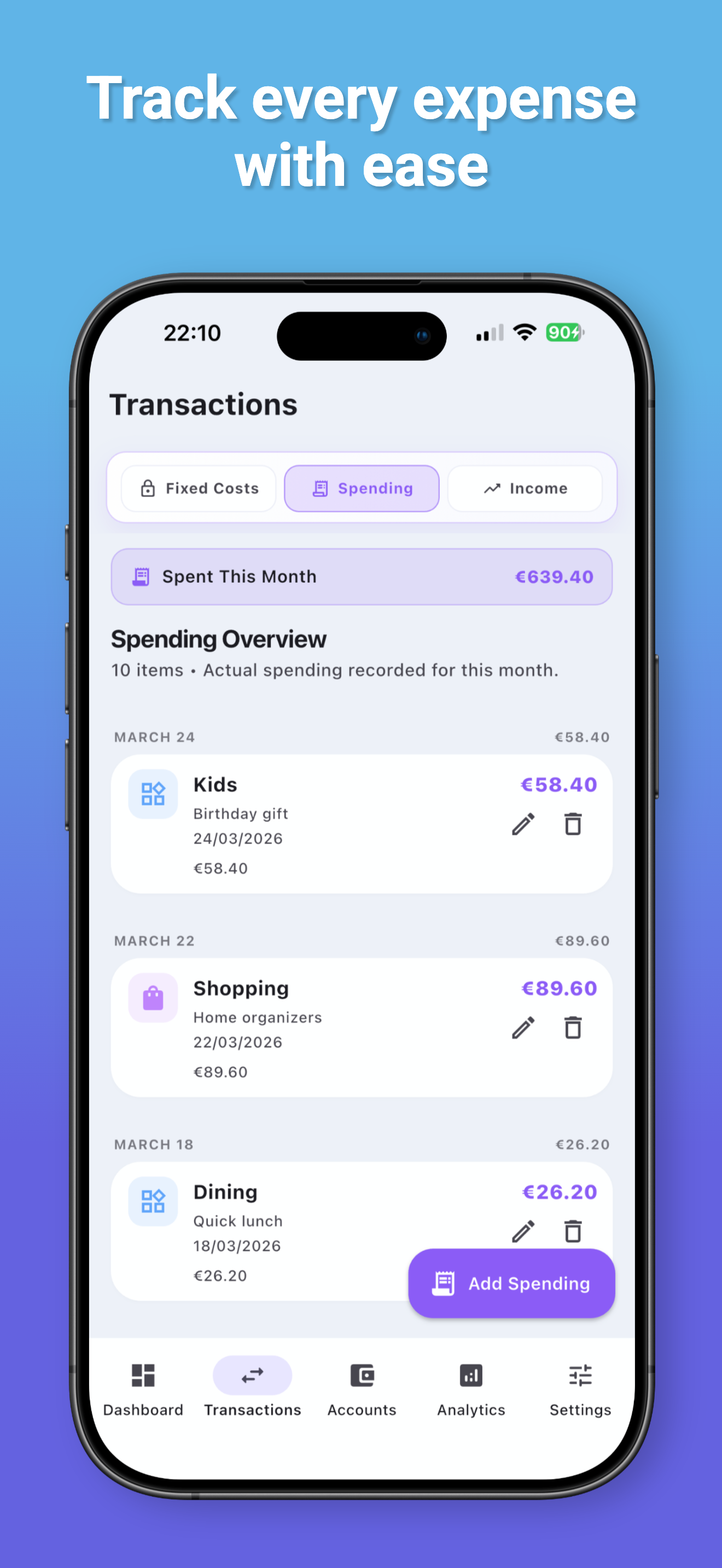 BudgetLog – Expense Tracker