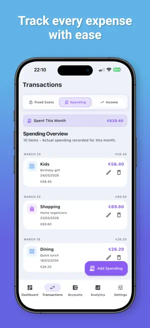BudgetLog – Expense Tracker screenshot 3