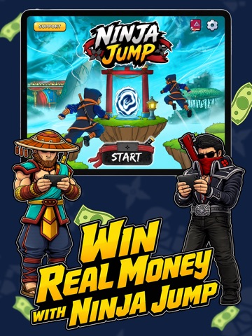 Ninja Jump Win Money iPad screenshot