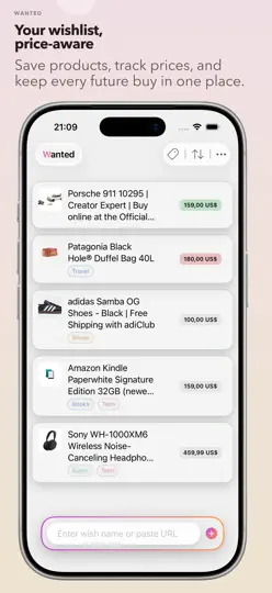 Скриншот Wanted: Wishlist на iPhone 2