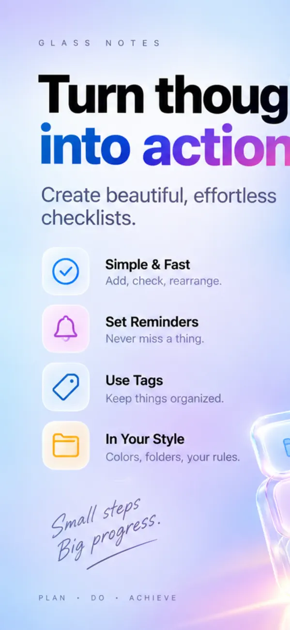 Glass Notes: Notes & Lists screenshot