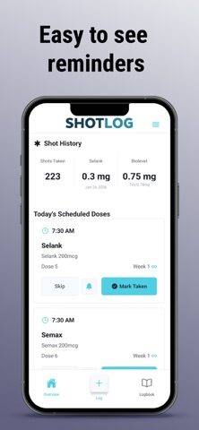SHOTLOG - Peptide Tracker Screenshot 5 of 6