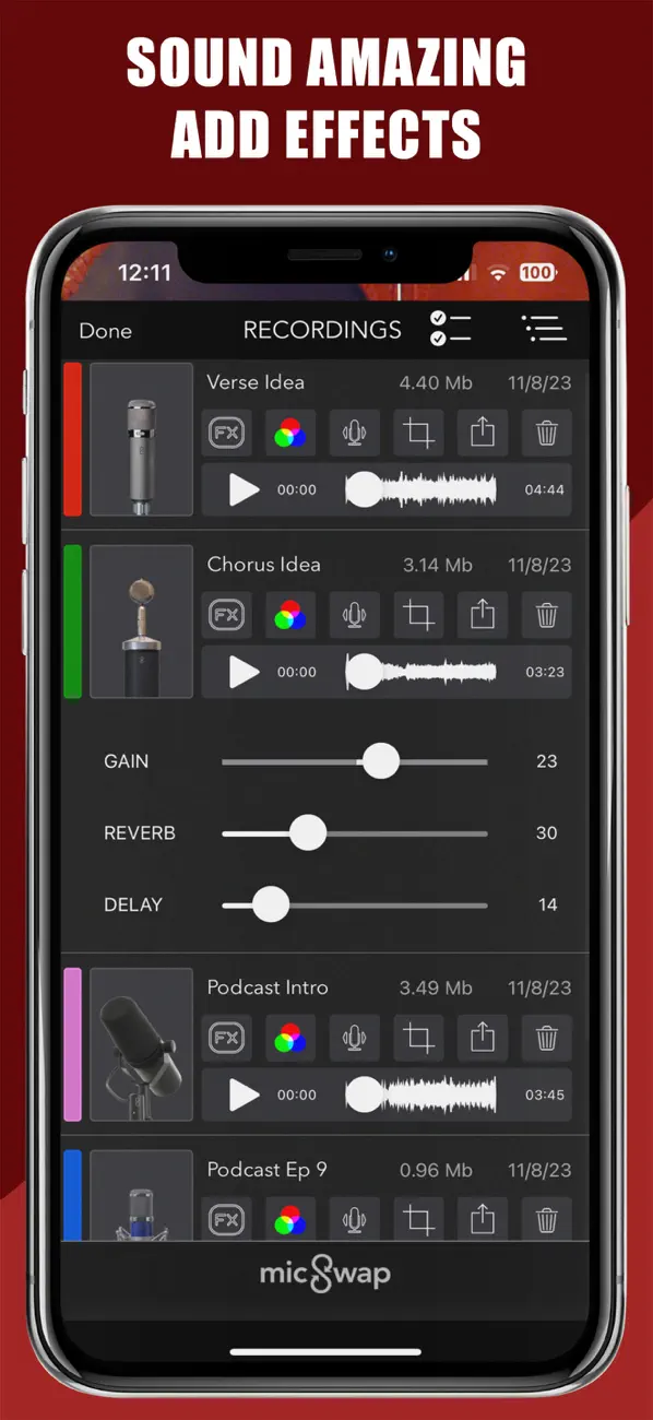 #3. MicSwap: Microphone Recording (iOS) 由: Future Moments