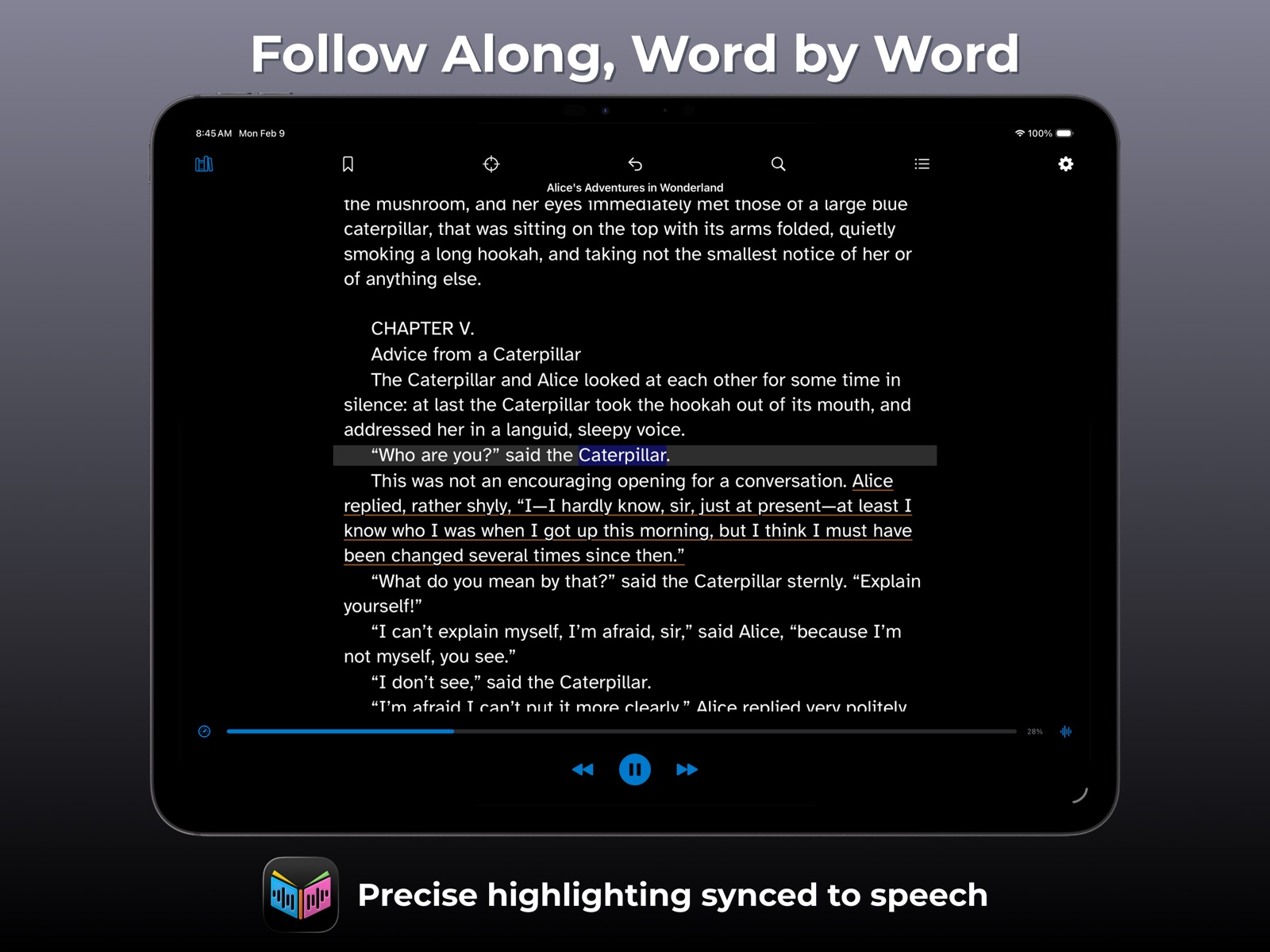 Listen 2 Reader ipad screenshot 1