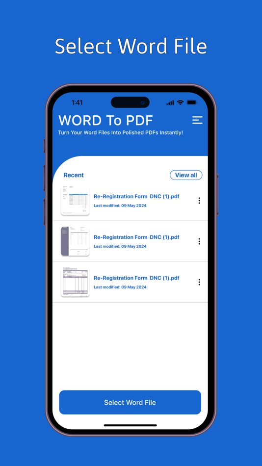 #1. Word2PDF - Convert Word to pdf (iOS) 由: Shivang Mishra