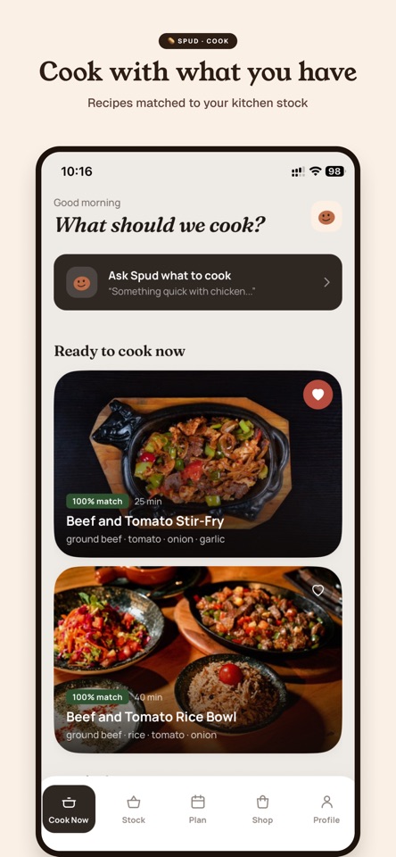 Fridge Recipes & Plan - Spud screenshot 1