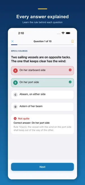 Yachtmaster Theory Prep screenshot 2