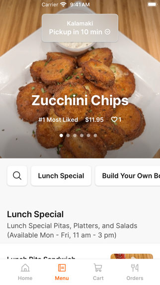 Kalamaki To Go iPhone screenshot 2 - Food & Drink app
