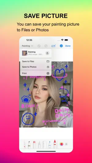 Color Pen-drawing paper photos screenshot 3