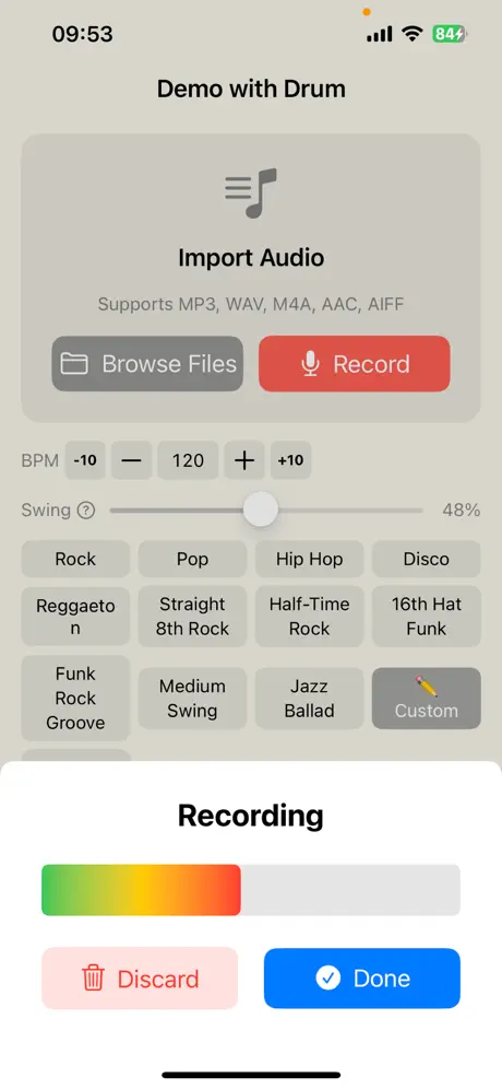 DemoWithDrums screenshot 2