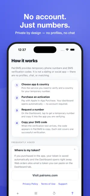PairSMS Verification Code screenshot 1