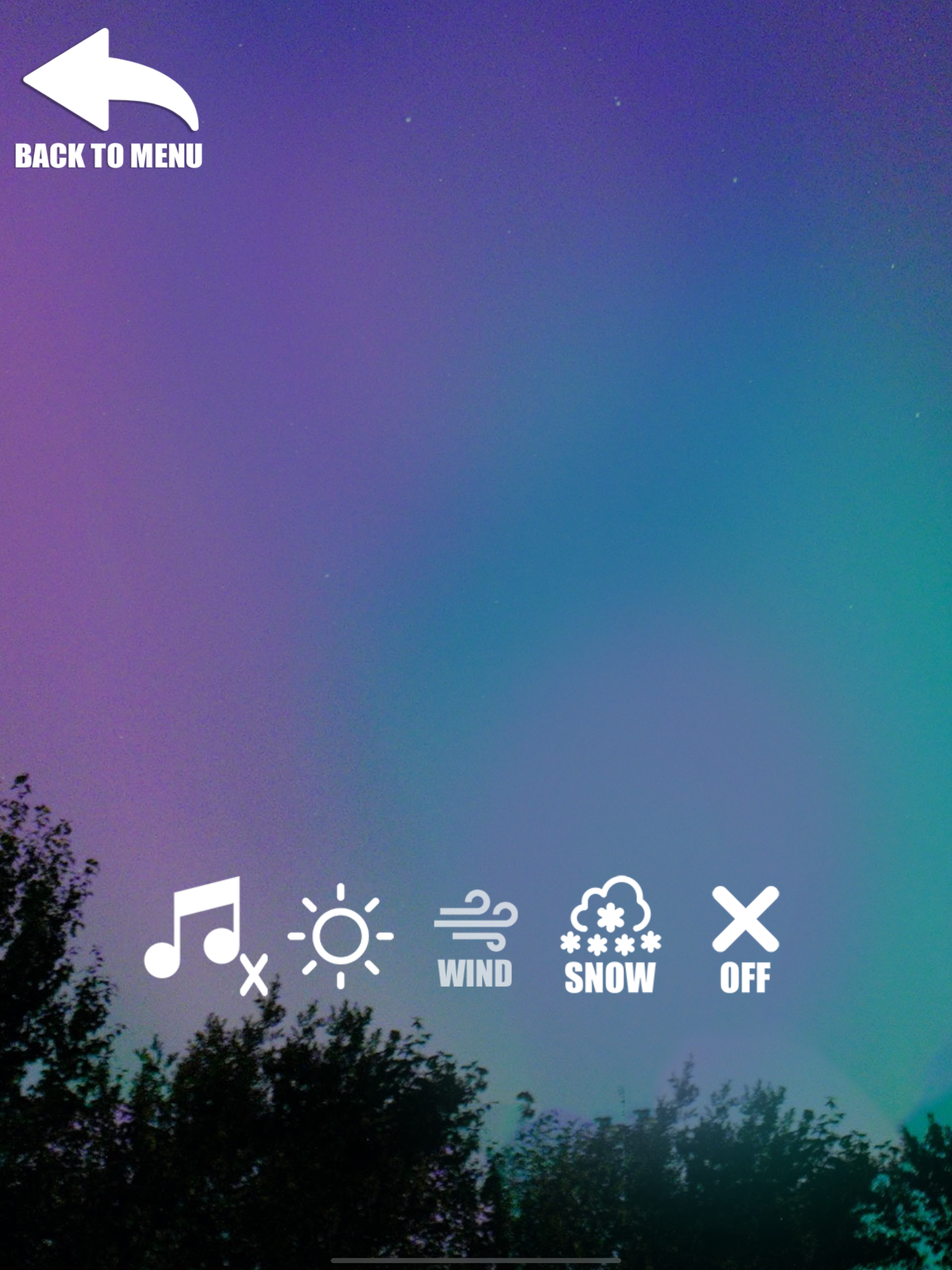 Northern lights simulator