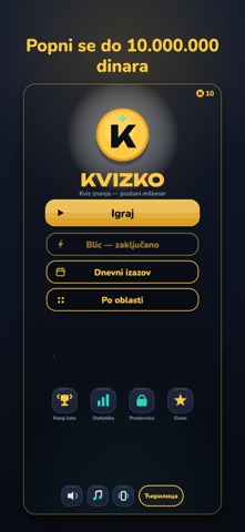 KVIZKO: Srpski kviz znanja iPhone screenshot