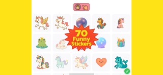 Unicorn Sticker Games for Kids iPhone screenshot