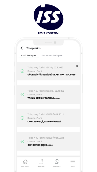 ISS Tesis Yönetimi Screenshot
