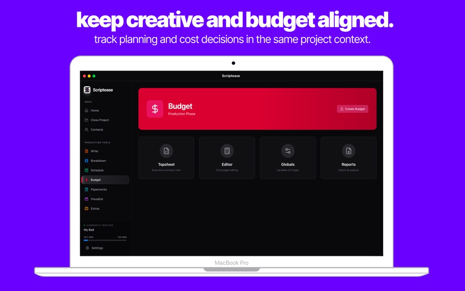 #7. Scriptease: Screenwriting (macOS) Ved: Onur Suluk