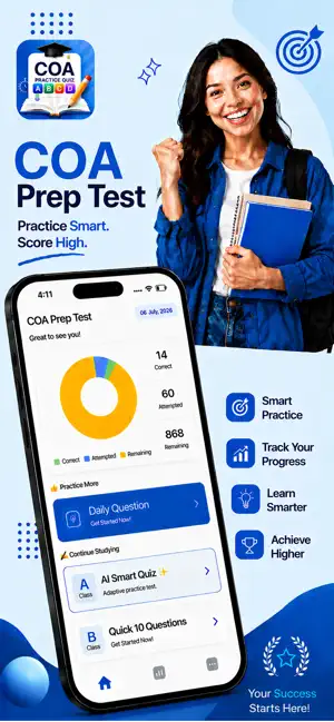 COA Practice Test & Exam Prep screenshot 1