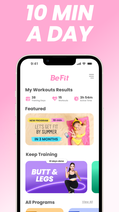 Workout & Women Fitness: BeFit Screenshot
