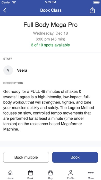 Lagreeology Fitness Studio iPhone screenshot 3 - Health & Fitness app