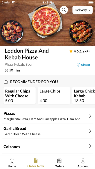 Loddon Pizza And Kebab House. Screenshot