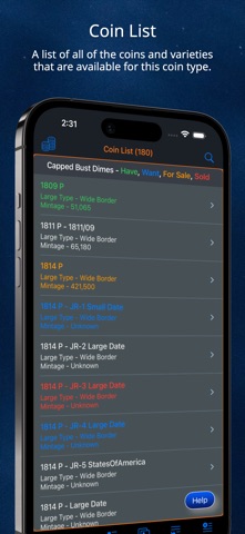 Capped Bust Dime iPhone screenshot