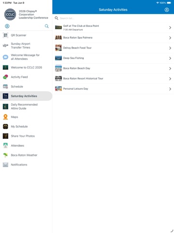 Clopay Corp CCLC Conference iPad screenshot