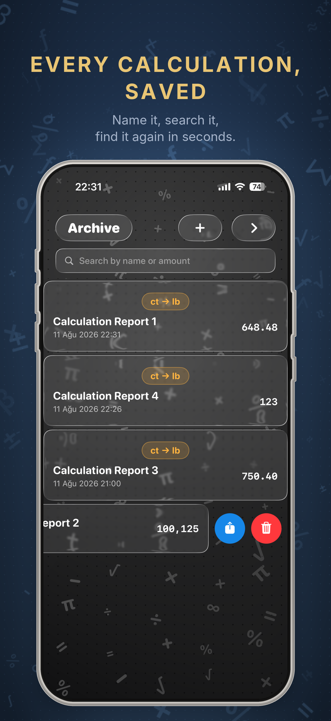 Calculator Notes & Receipts screenshot 3