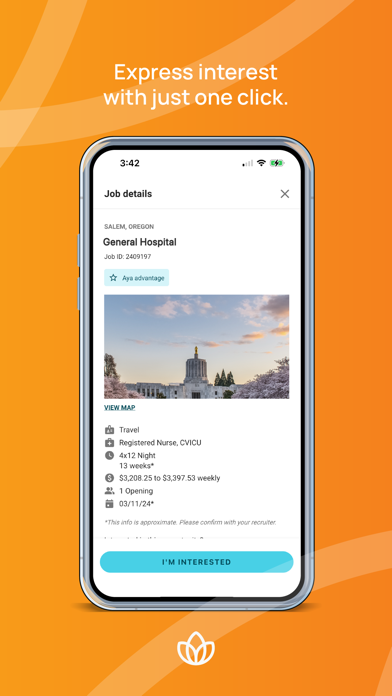 Aya Healthcare Job Search Screenshot