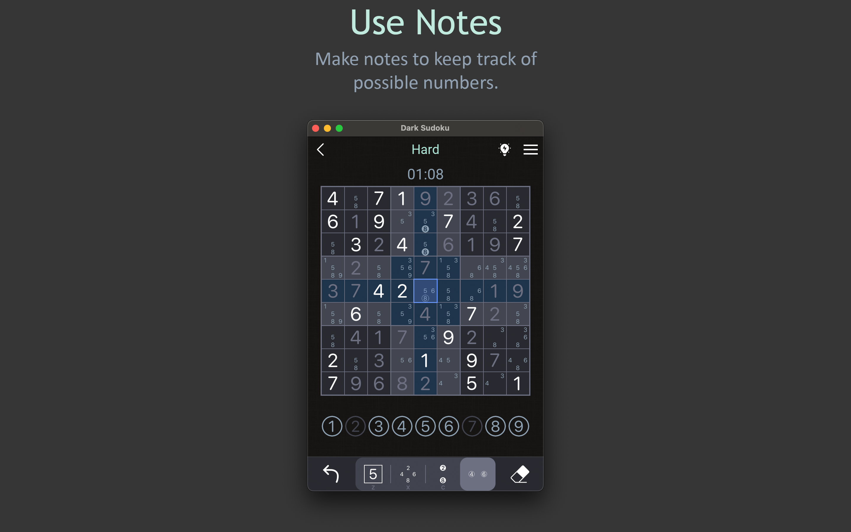 Dark Sudoku - Classic Puzzle