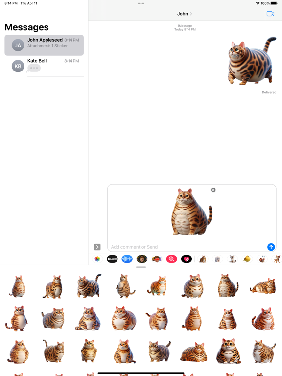 Screenshot #5 pour Fat Bengal Cat Stickers