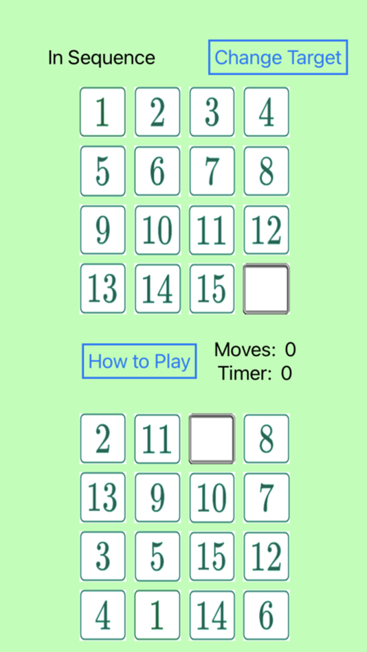 #1. Number Slider Puzzle (iOS) Podle: Abhishek Rawat
