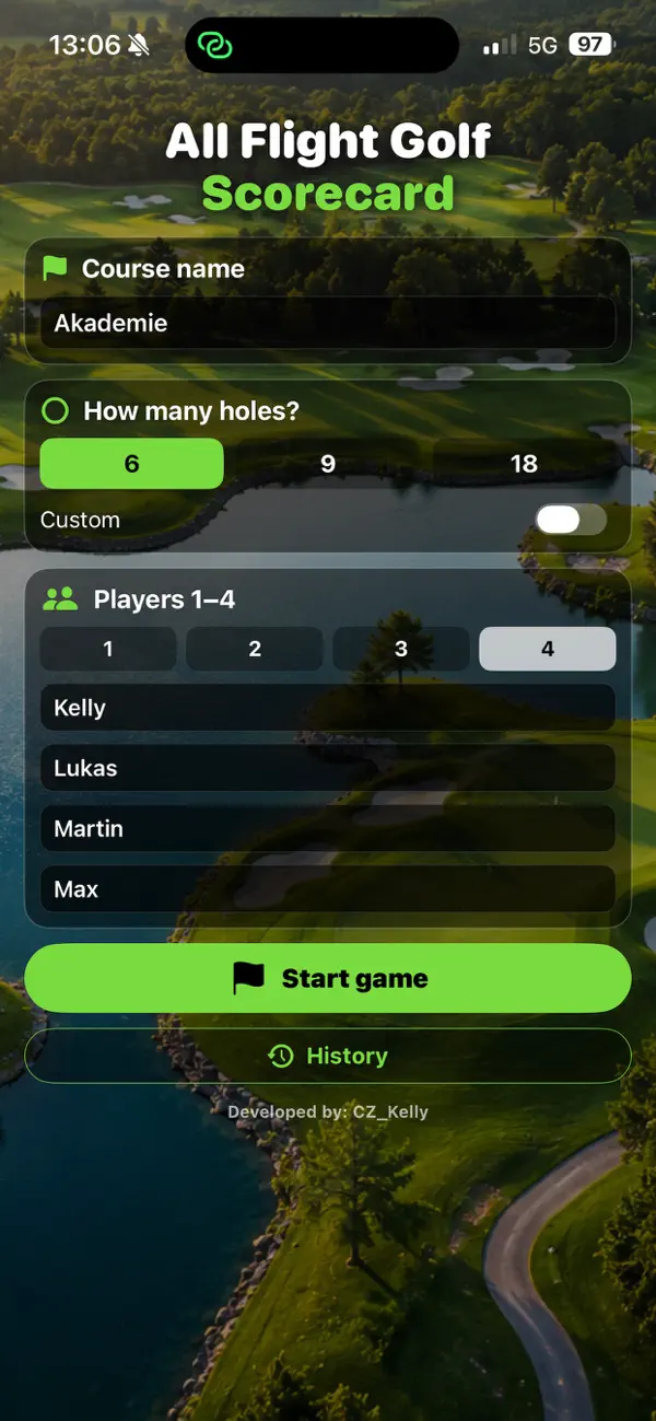 Screenshot #1 pour All Flight Golf Scorecard