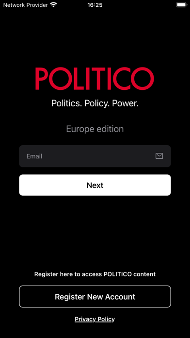 Screenshot #1 pour POLITICO Europe Edition