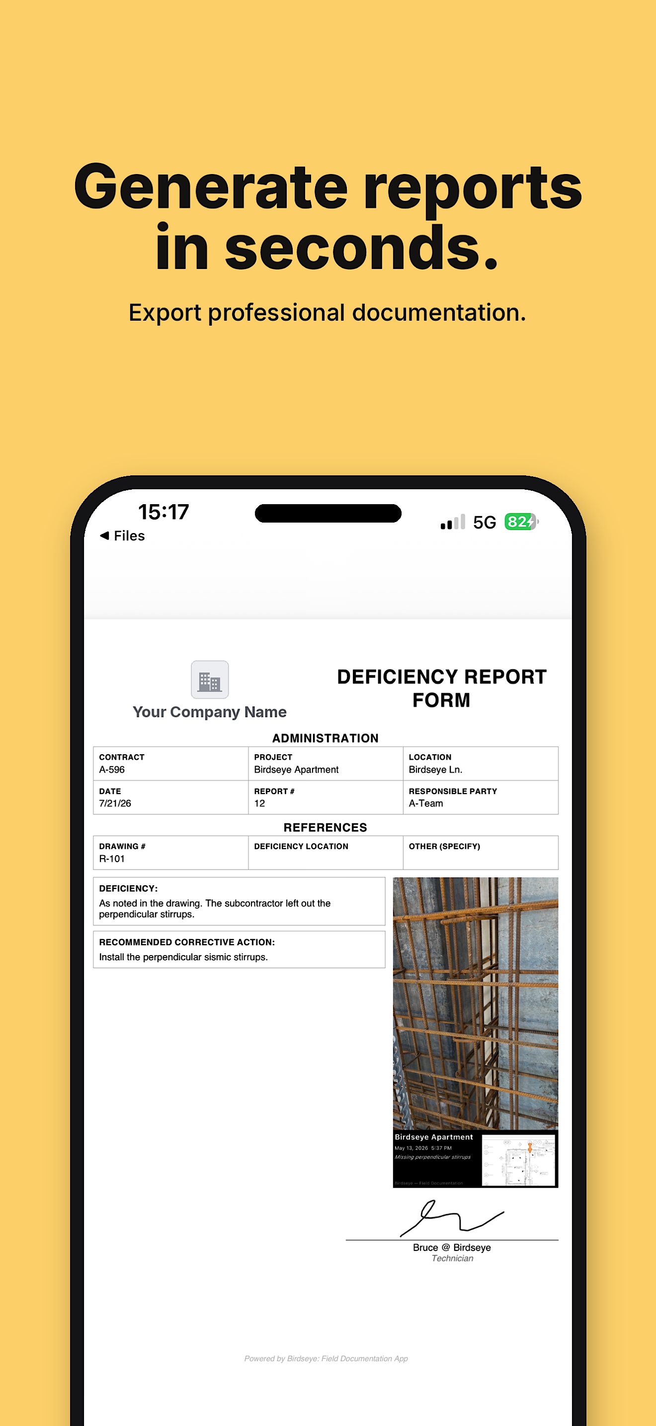 Birdseye - Field Documentation screenshot 4